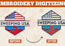 make custom embroidery file, puff logo, and patch digitizing